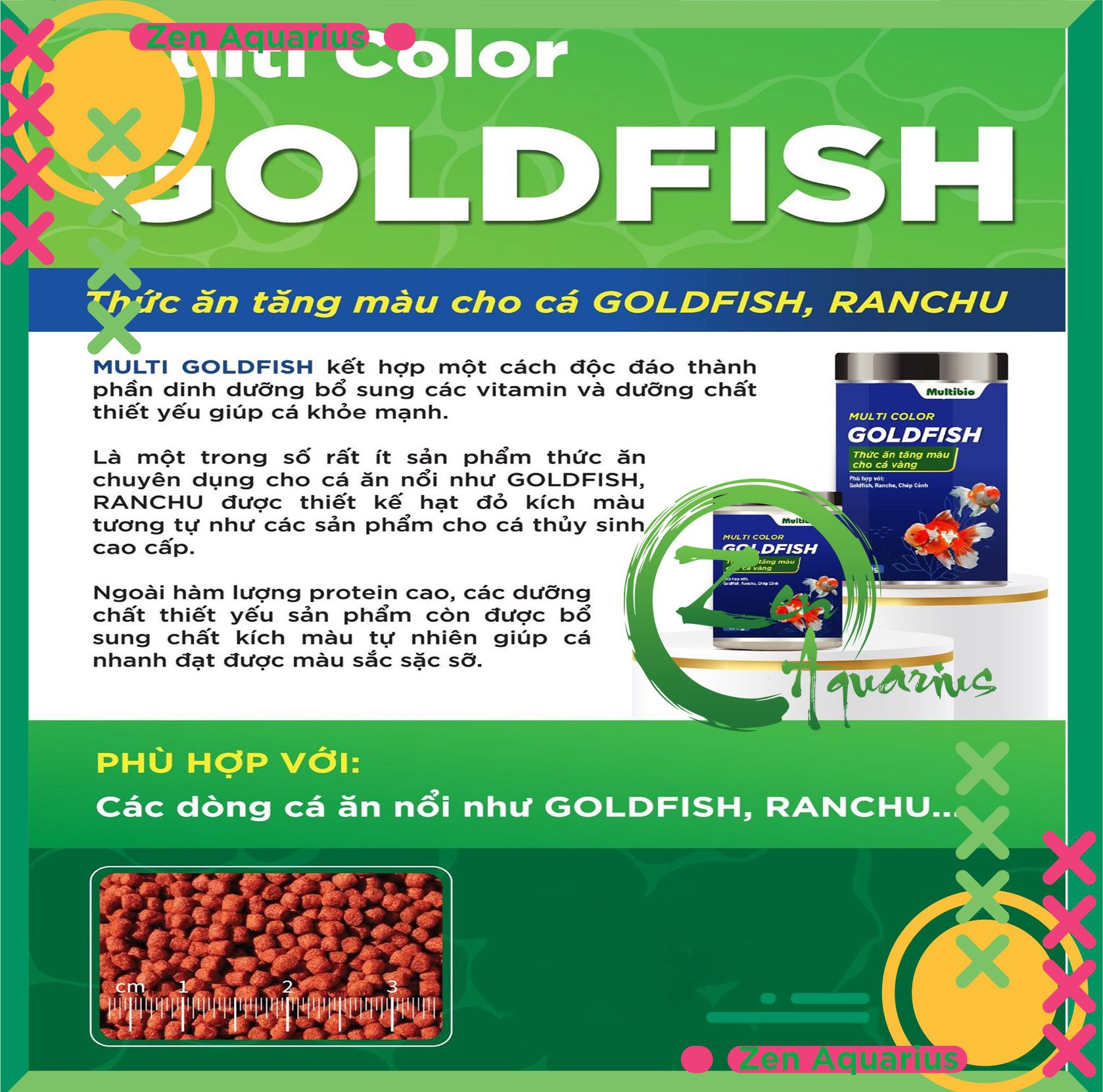 Thức ăn cá cảnh Multi Color Gold Fish, thức ăn cá cảnh, thức ăn cho cá cảnh, thức ăn cá cảnh multi color
